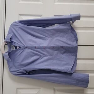 Women's Ann Taylor LOFT Size 0 Blouse Top Button Up Light Purple Very Nice